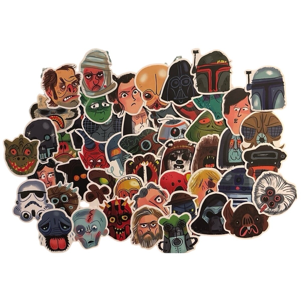 NEW 50pc Full Color Vinyl Cute Disney Cartoon Character Stickers